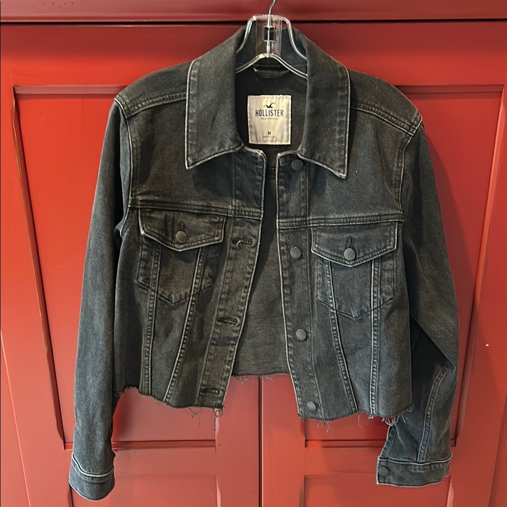 Hollister -  Black Jean Jacket - Size Medium